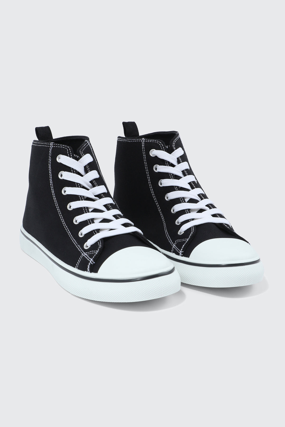 High Top Toe Cap Sneakers