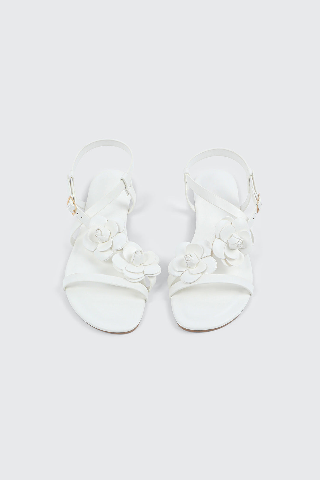 3D Floral Flat Sandals