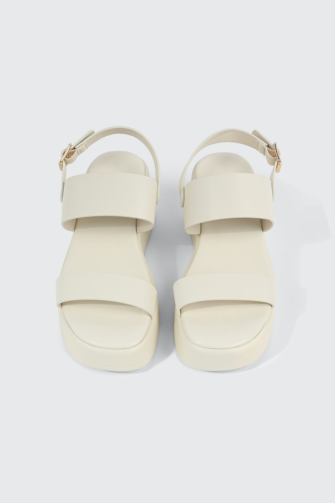 Faux Leather Wedge Sandals