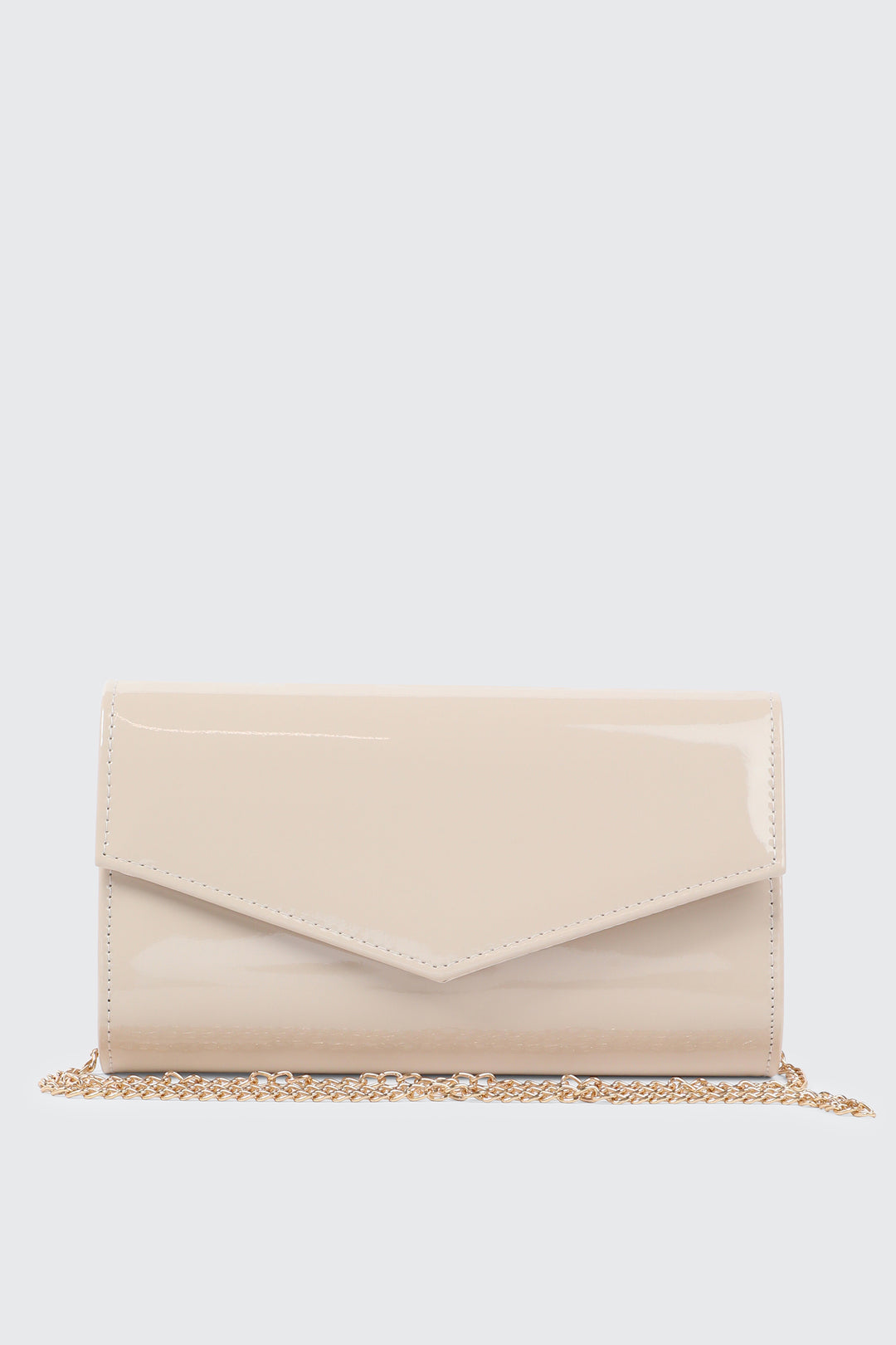 Patent Faux Leather Clutch