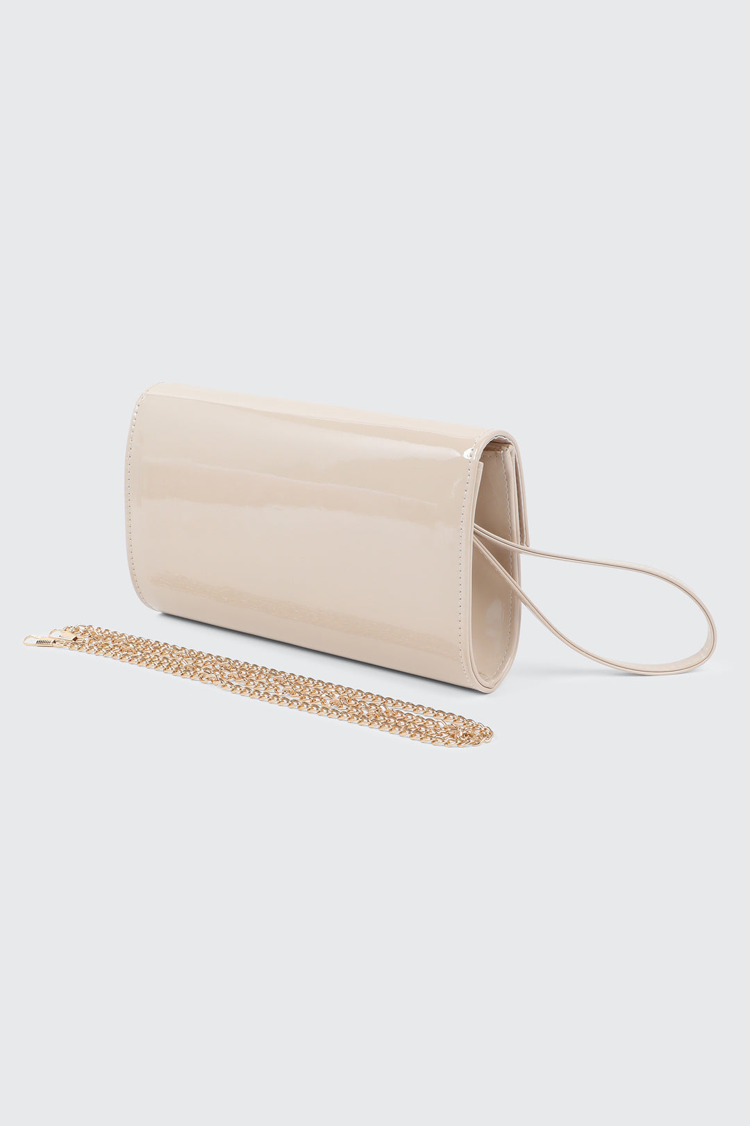 Patent Faux Leather Clutch