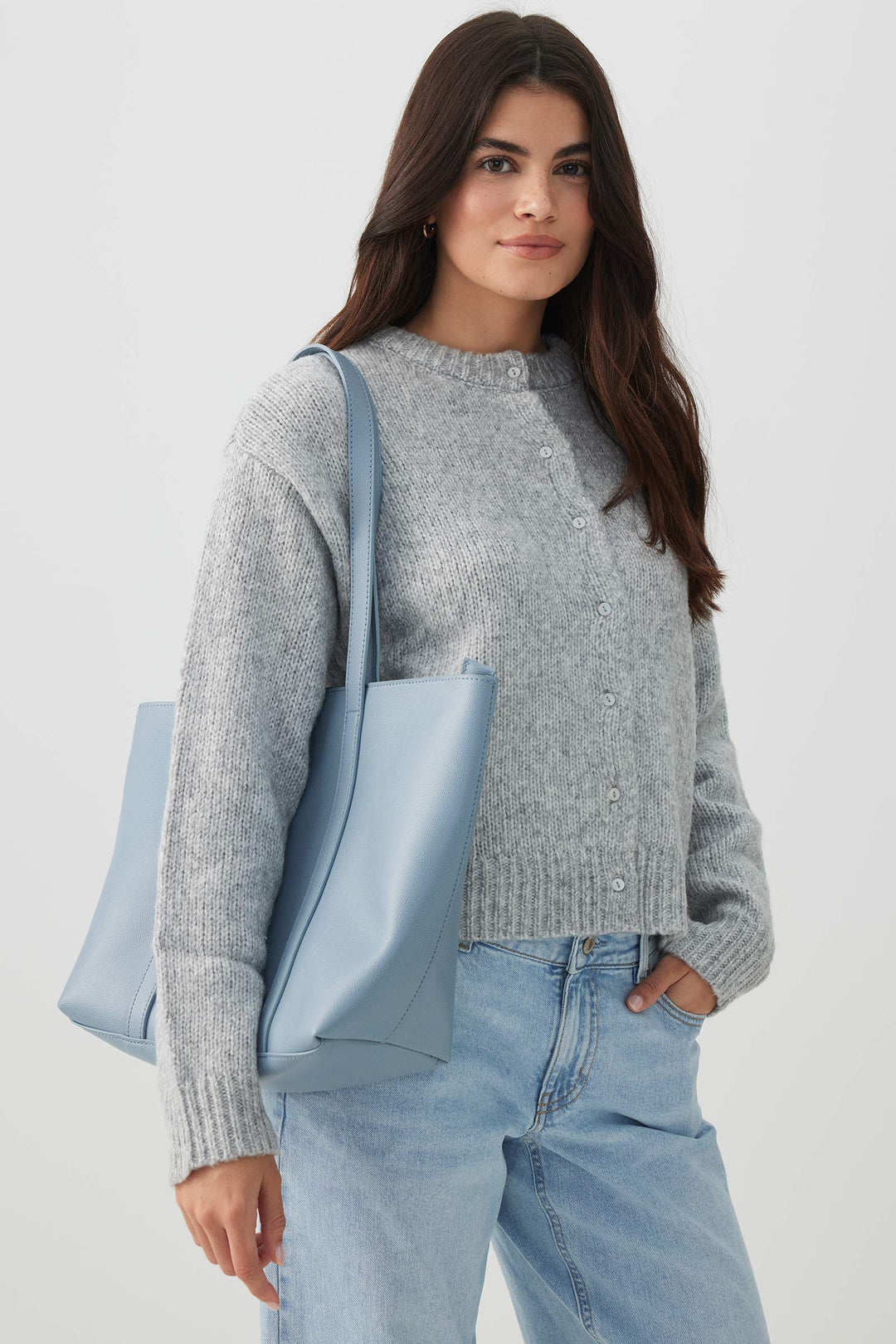 Faux Leather Tote Bag