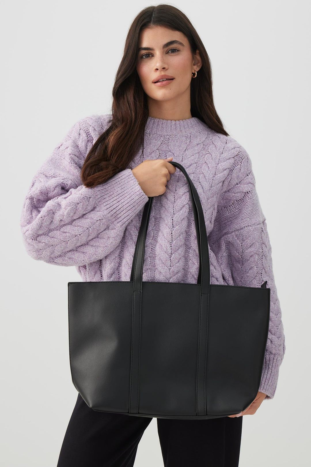Faux Leather Tote Bag