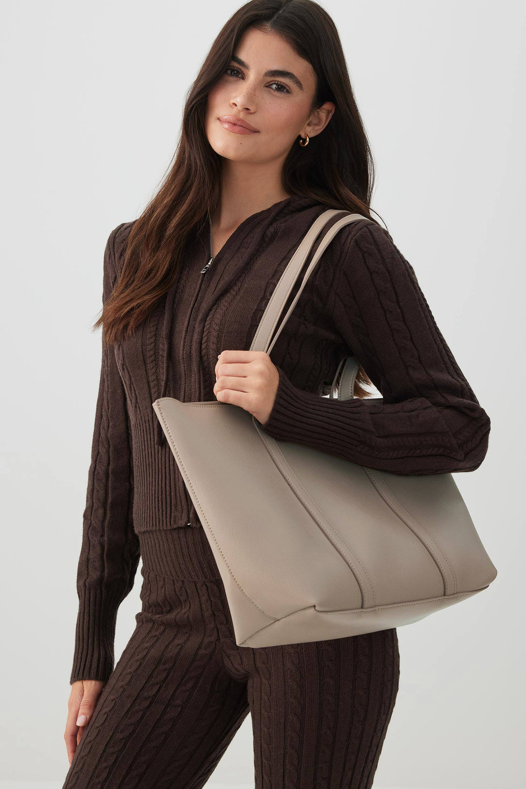 Faux Leather Tote Bag