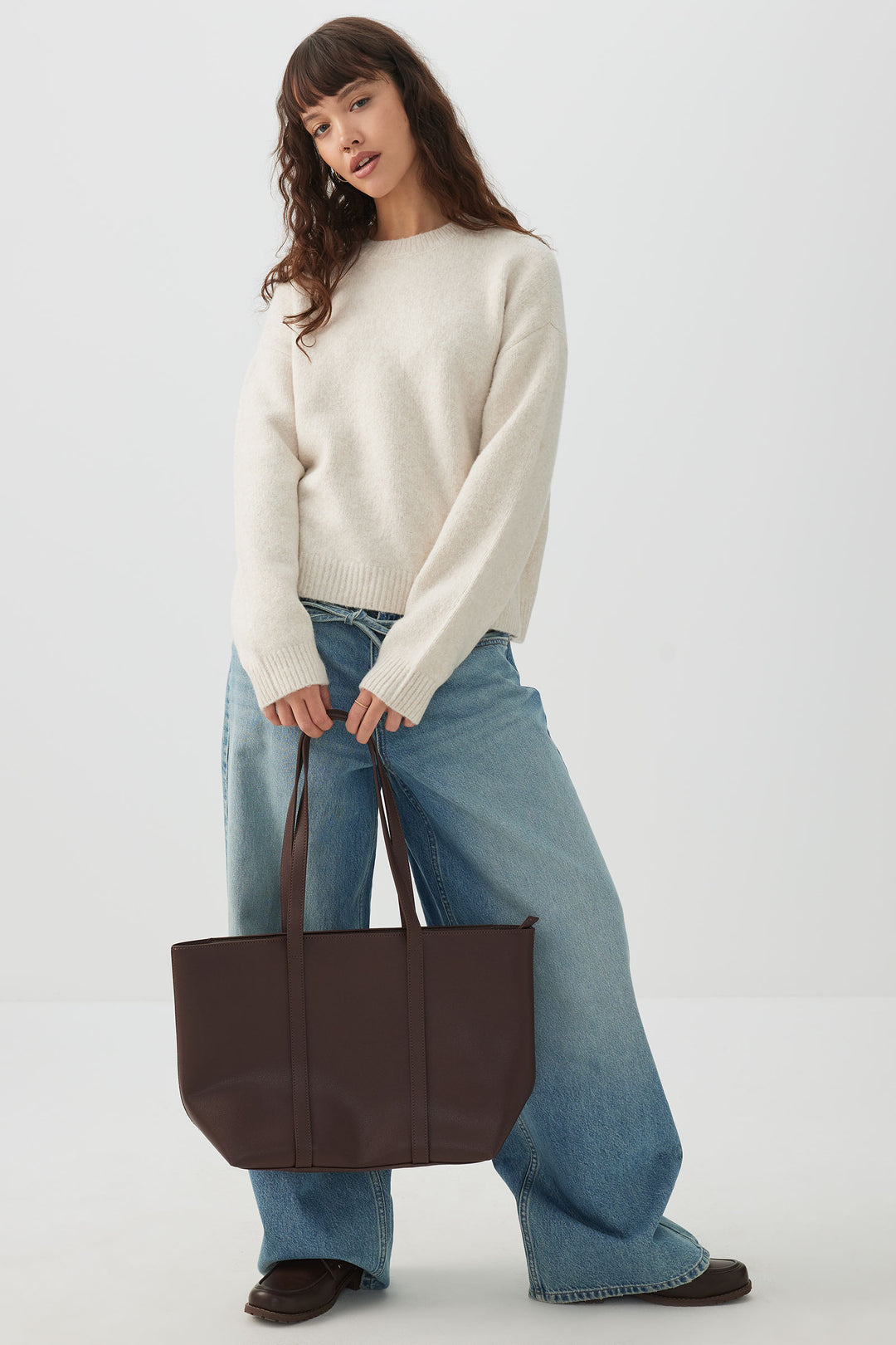 Faux Leather Tote Bag