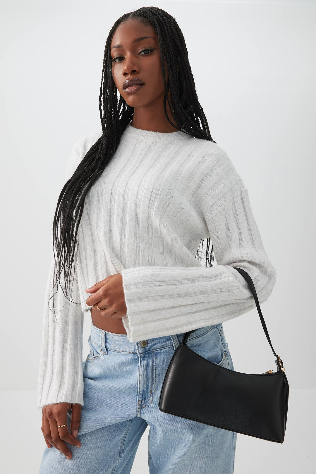 Faux Leather Shoulder Bag