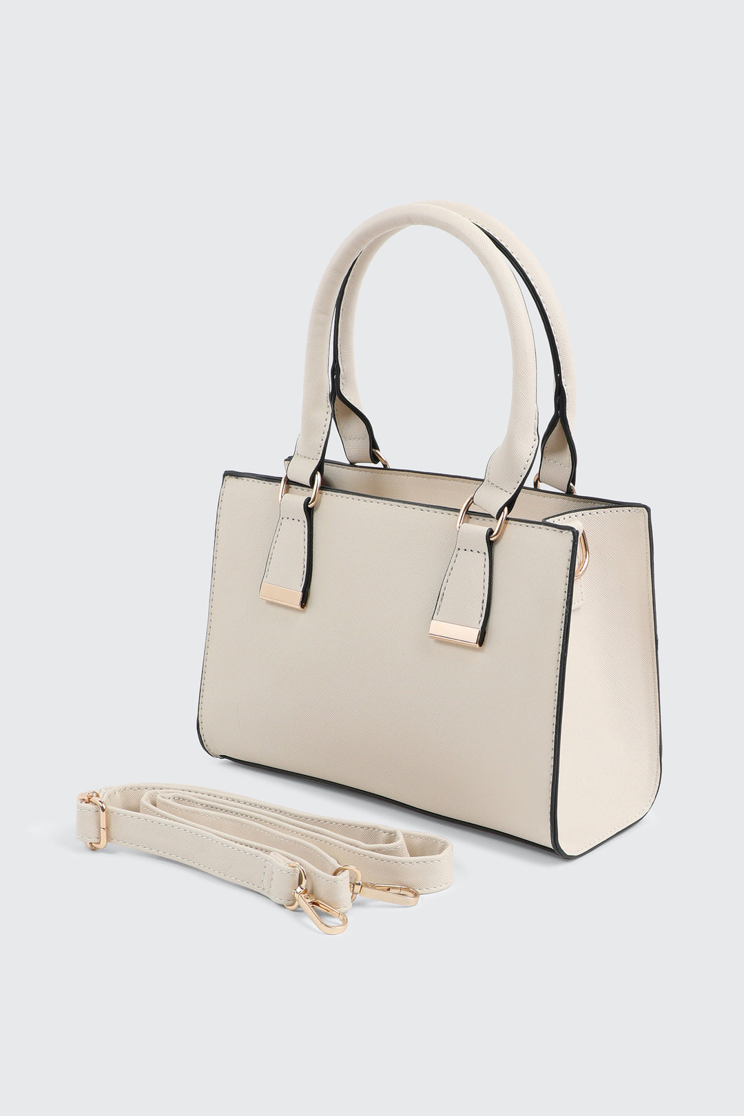 Sac à main structuré en faux cuir