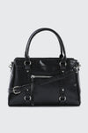 Crinkle Faux Leather Tote Bag