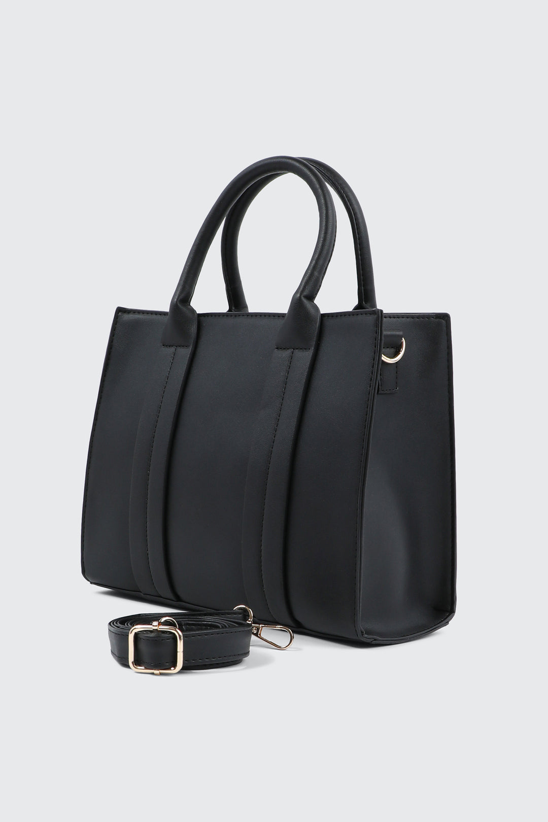 Faux leather Structured Handbag