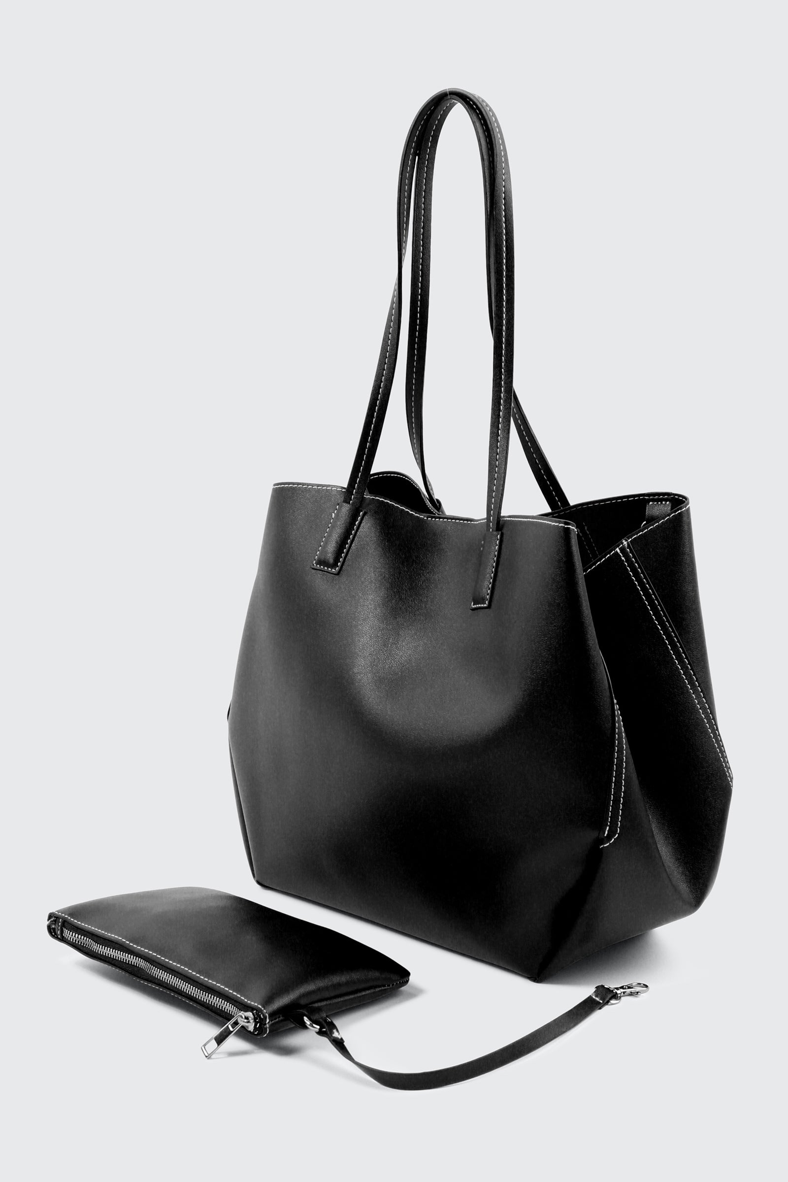 Large Faux Leather Tote Bag with Pouch – Ardene
