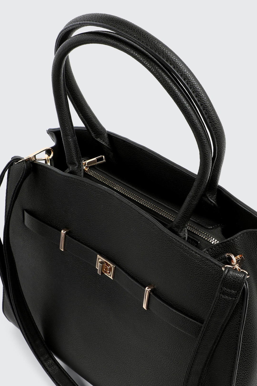 Large Faux Leather Tote Bag