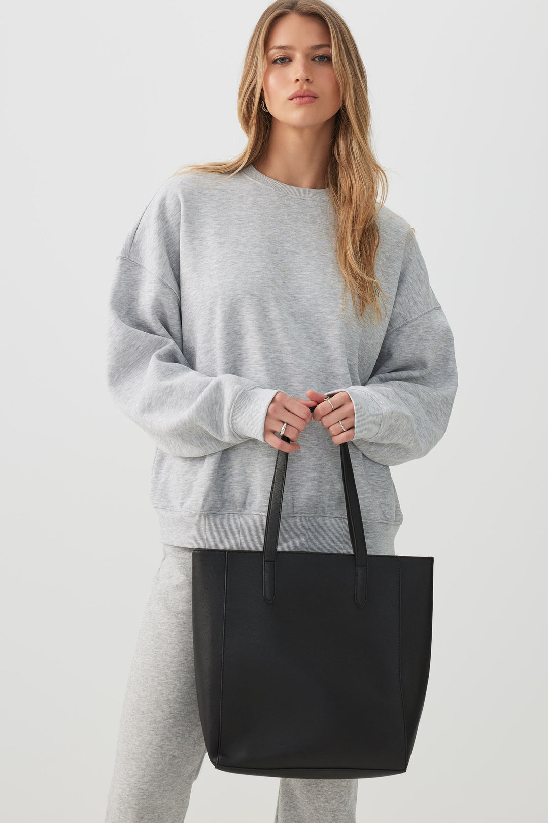 Minimalist Faux Leather Tote Bag