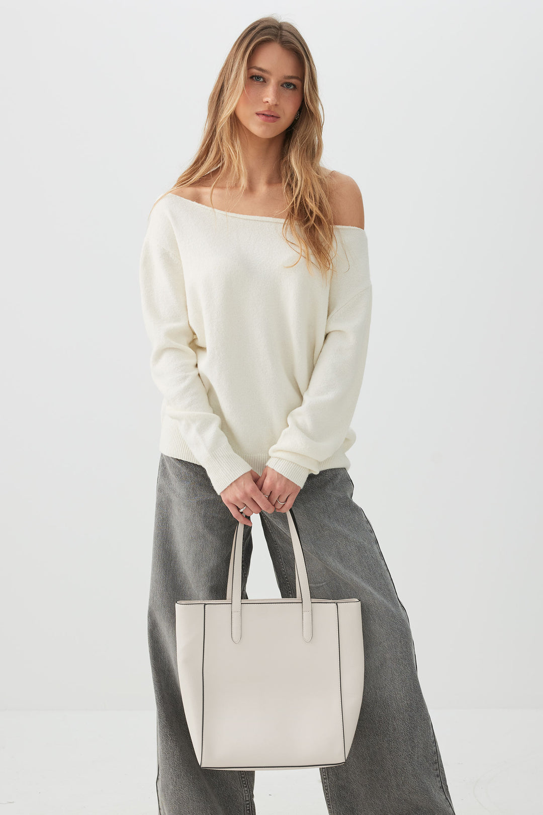Minimalist Faux Leather Tote Bag