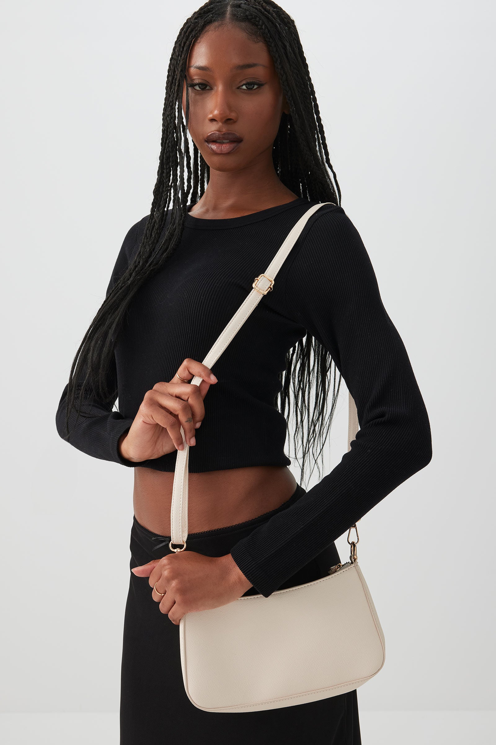 Knotted Handle Shoulder Bag with Crossbody Strap – Ardene