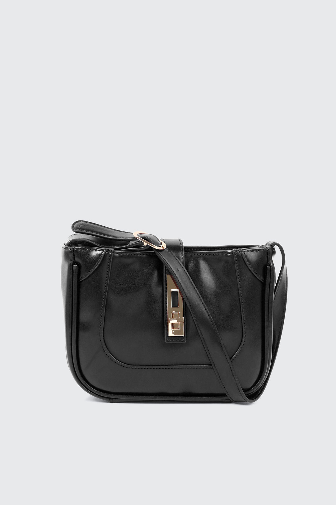 Turn Lock Shoulder Bag