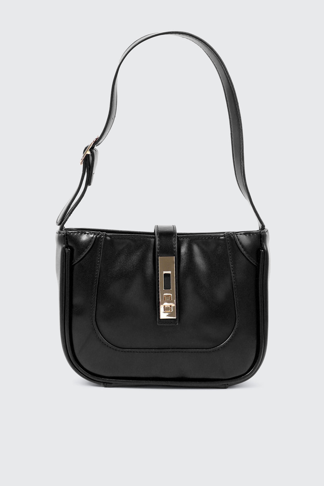 Turn Lock Shoulder Bag