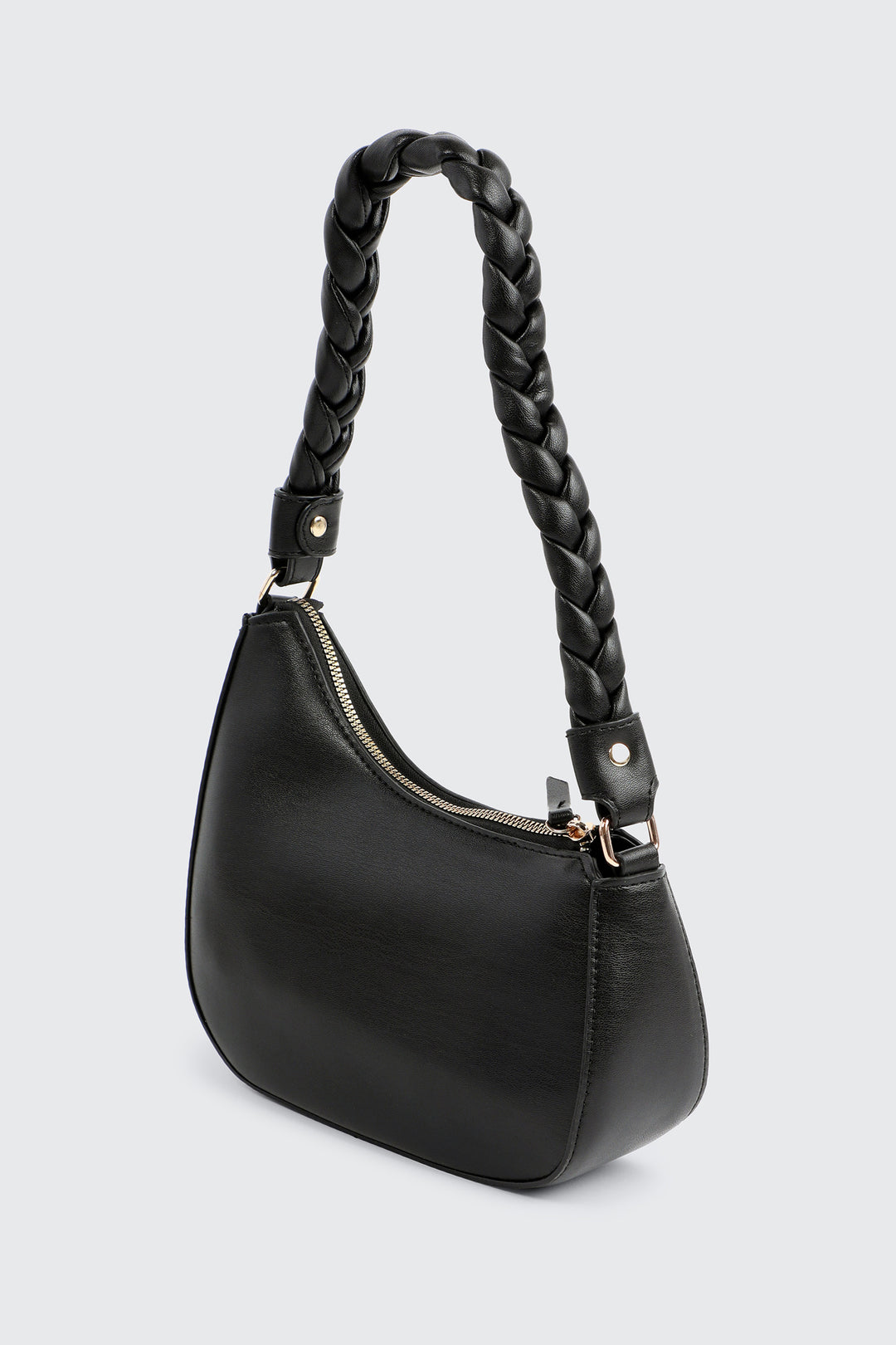 Braided Strap Baguette Bag