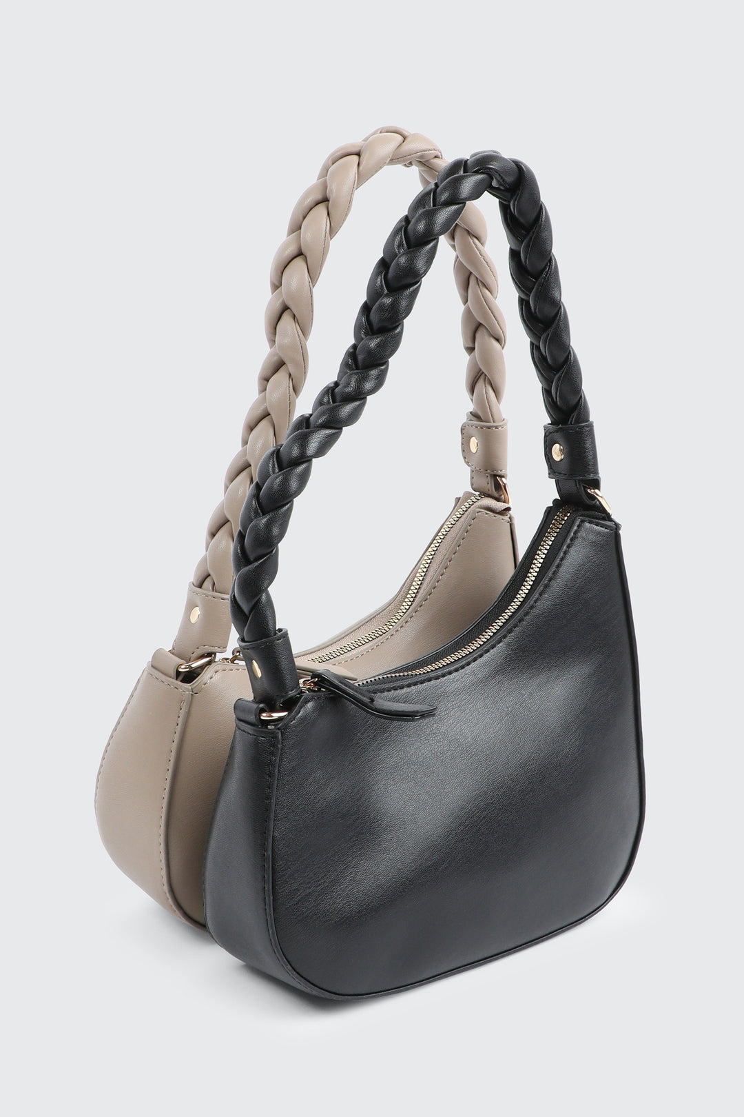 Braided Strap Baguette Bag