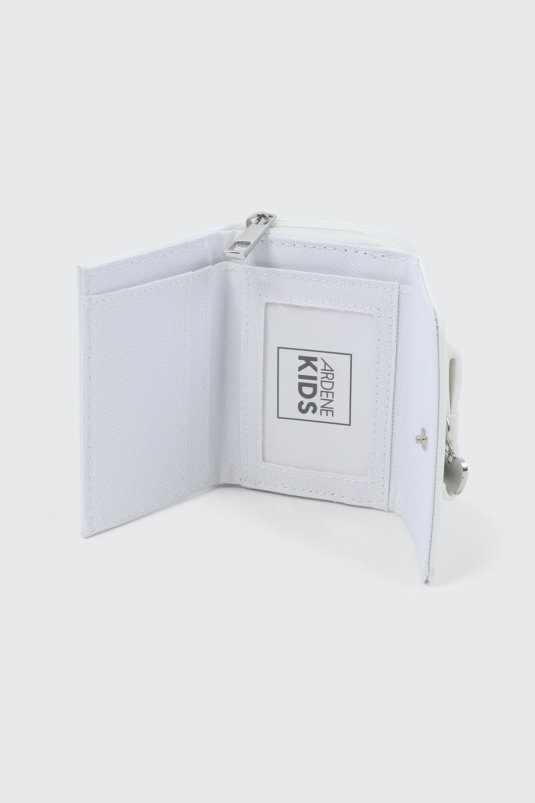 Folded Wallet with Heart Charm Detail