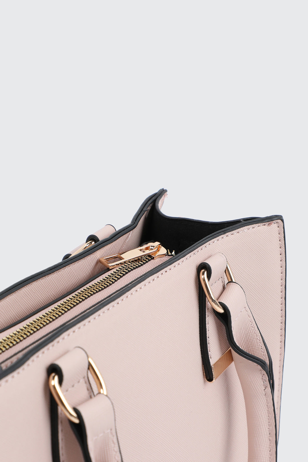 Faux Leather Structured Handbag