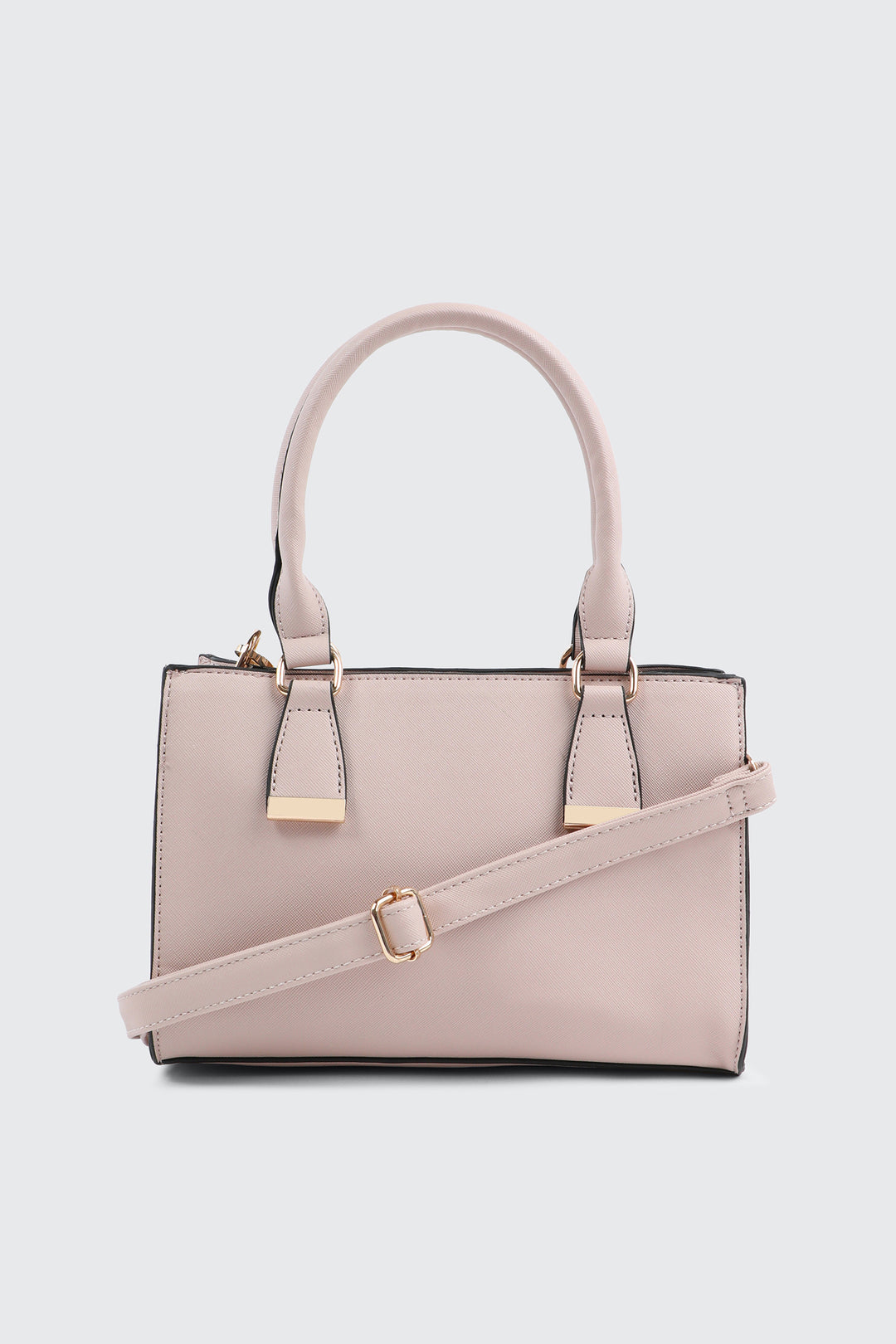 Faux Leather Structured Handbag