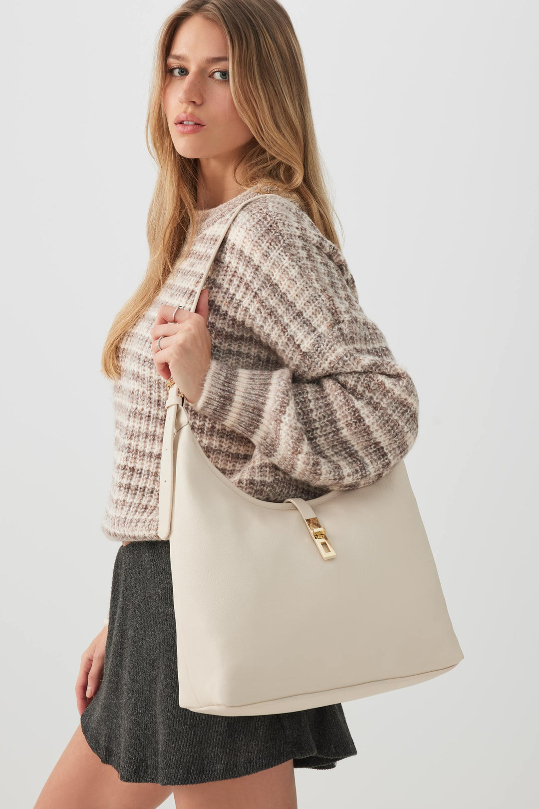 Large Faux Leather Tote Bag