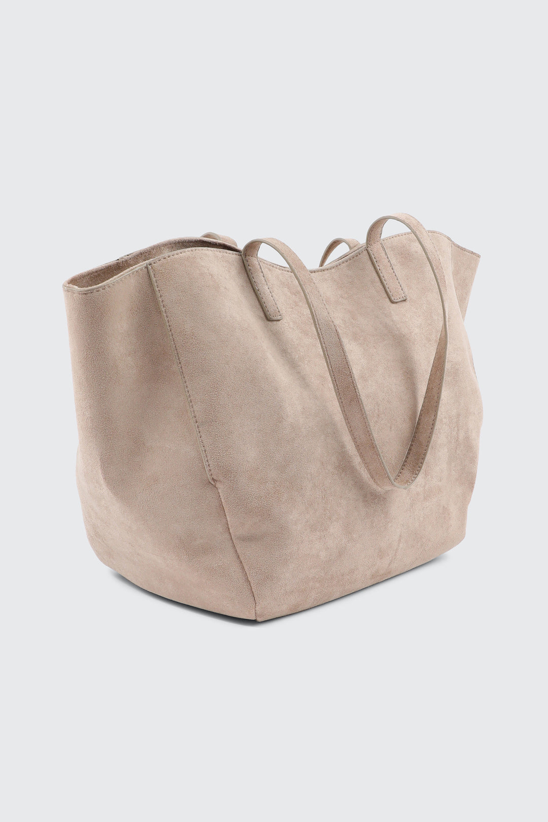 Large Faux Suede Tote Bag
