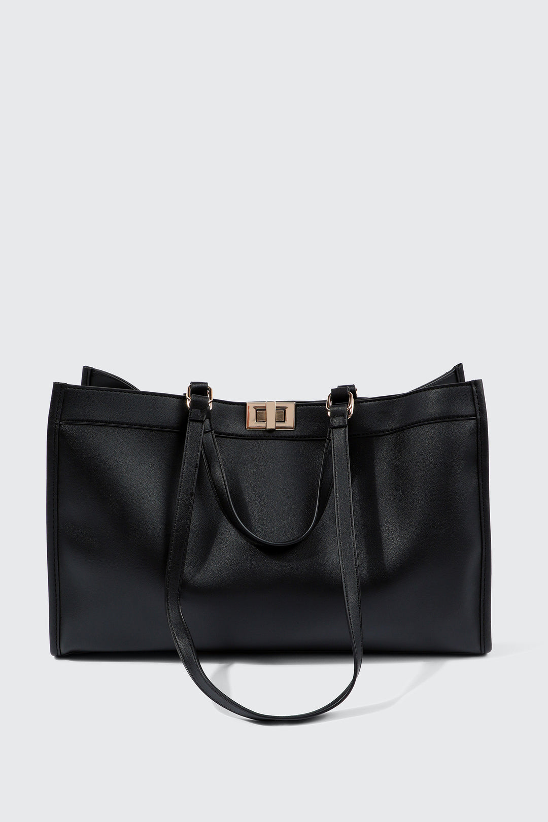 Large Faux Leather Tote Bag