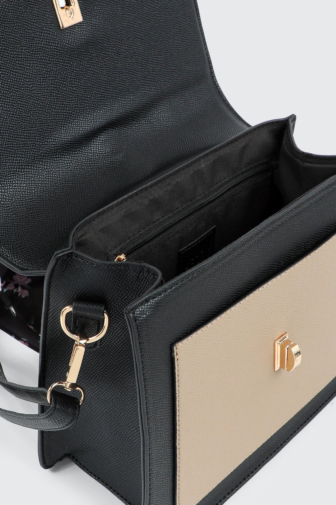 Top Handle Square Bag with Scarf Detail