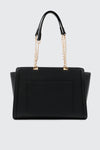 Faux Leather Tote Bag with Chain Straps