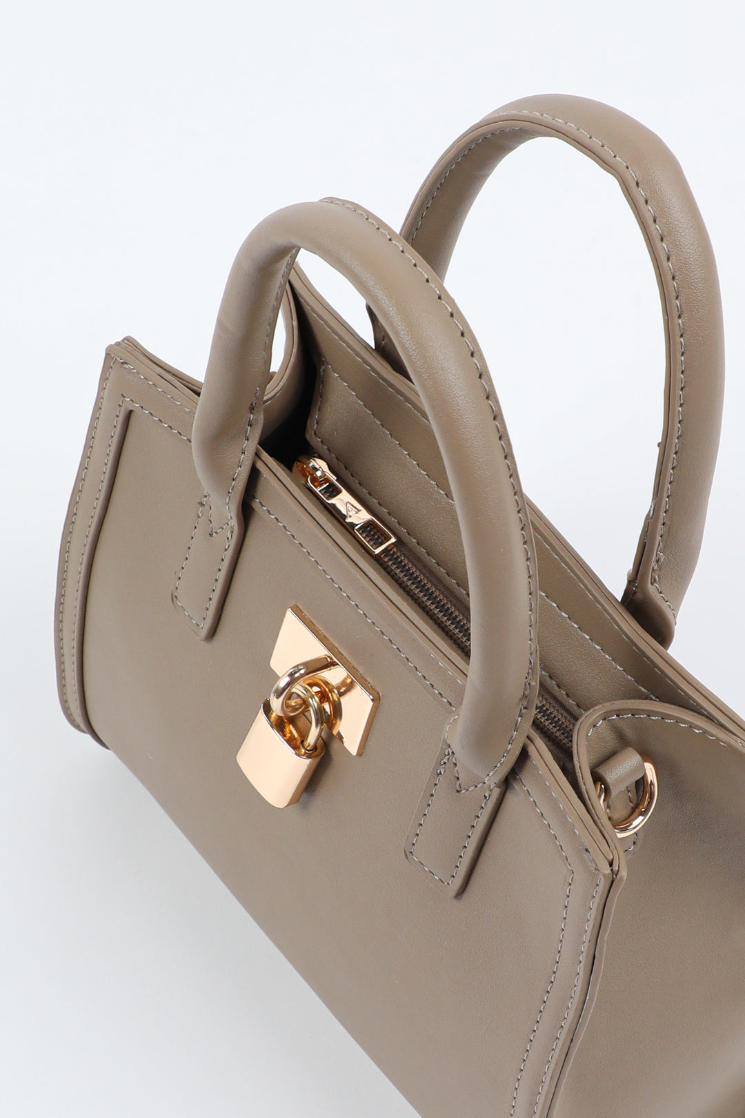 Square Handbag with Padlock Detail