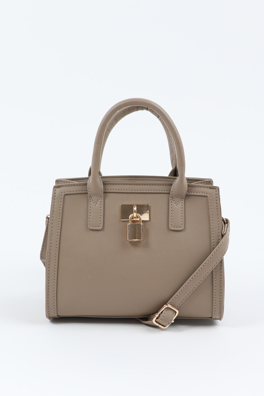 Square Handbag with Padlock Detail