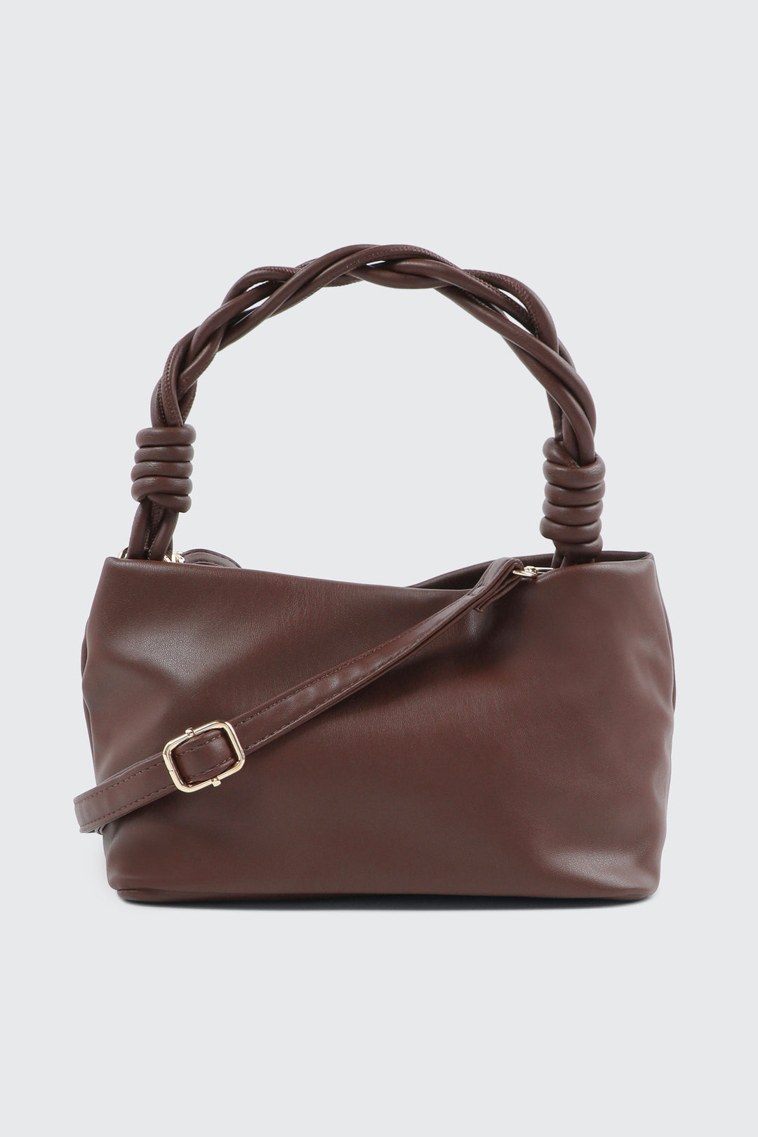 Braided Top Handle Shoulder Bag