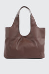 Grand sac d'épaule souple en faux cuir