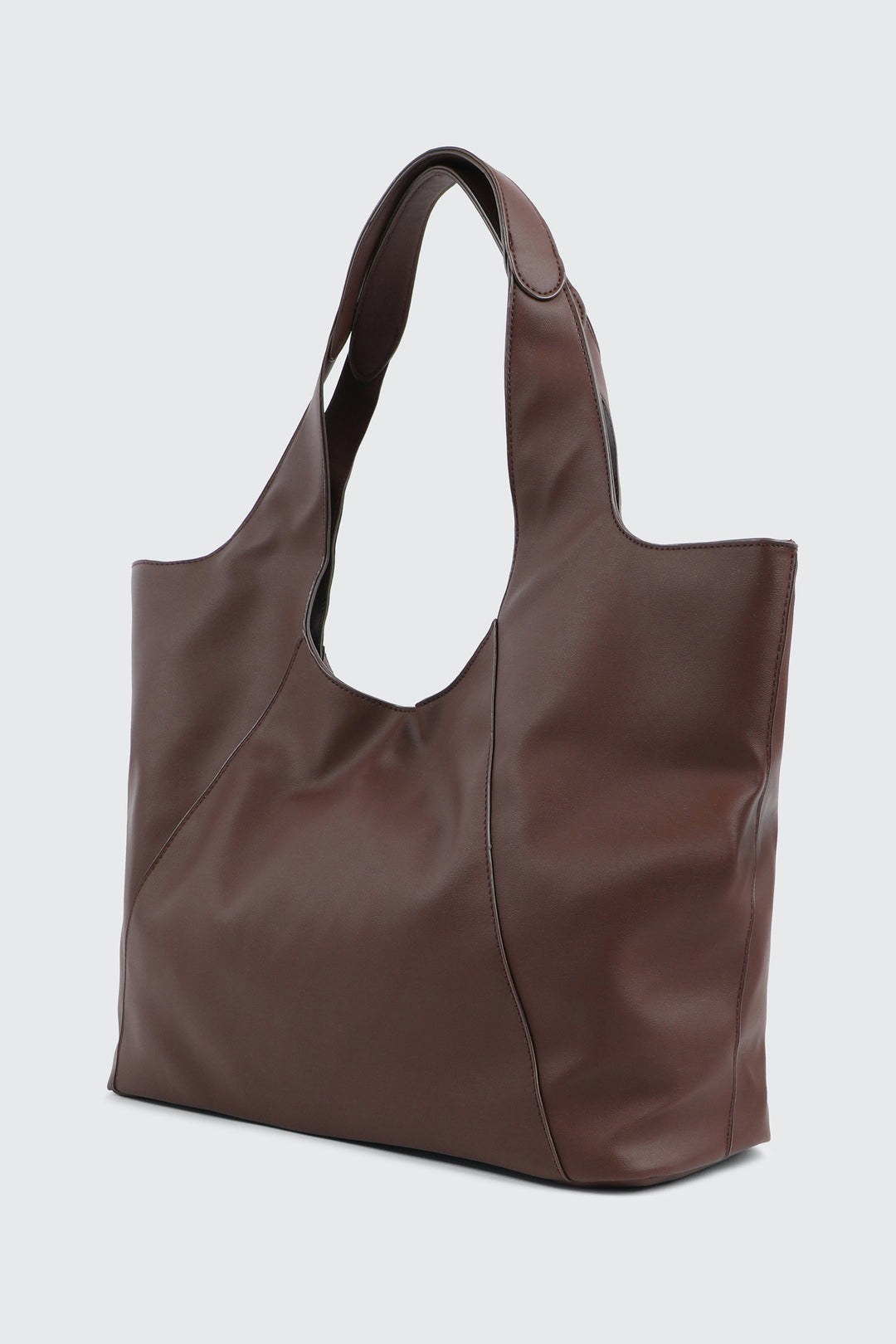 Grand sac d'épaule souple en faux cuir