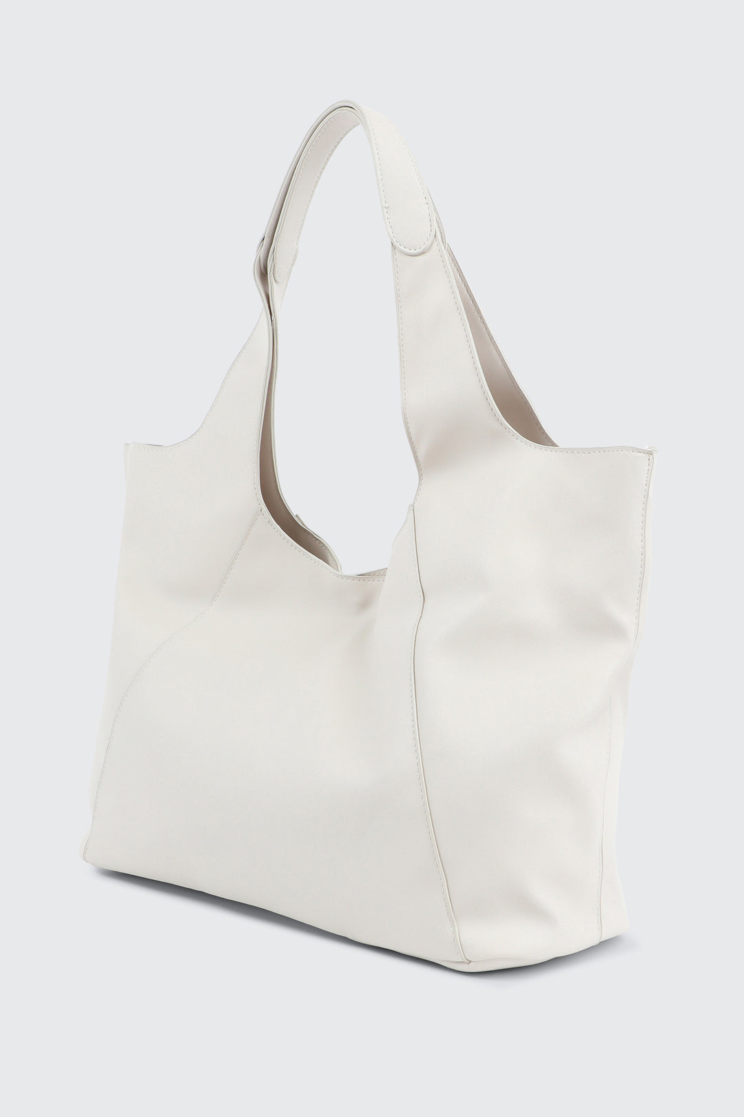 Grand sac d'épaule souple en faux cuir