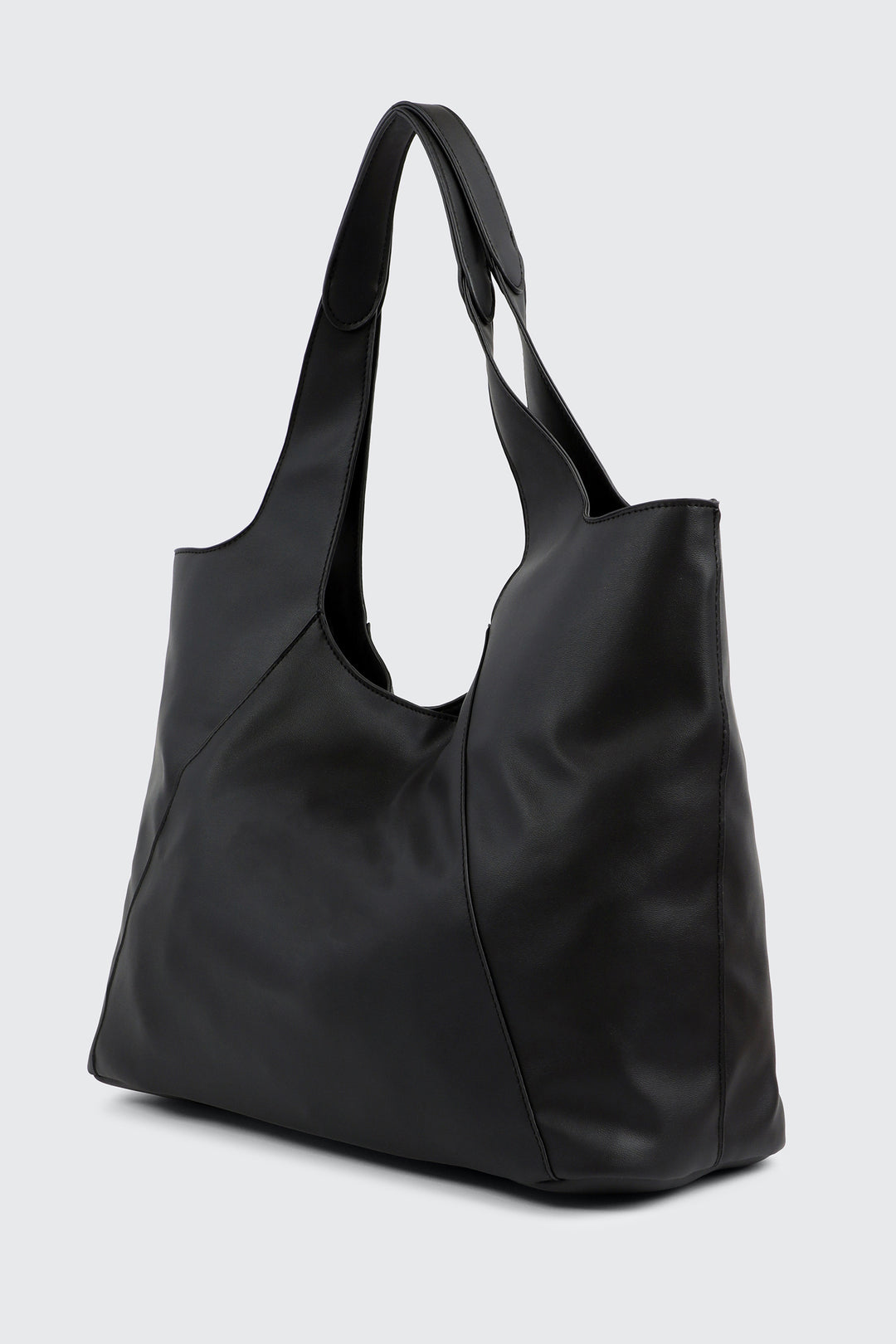 Grand sac d'épaule souple en faux cuir