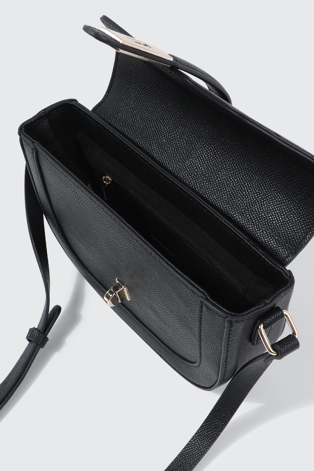 Woven Panel Saddle Crossbody Bag