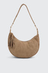 Sac d'épaule en faux suède