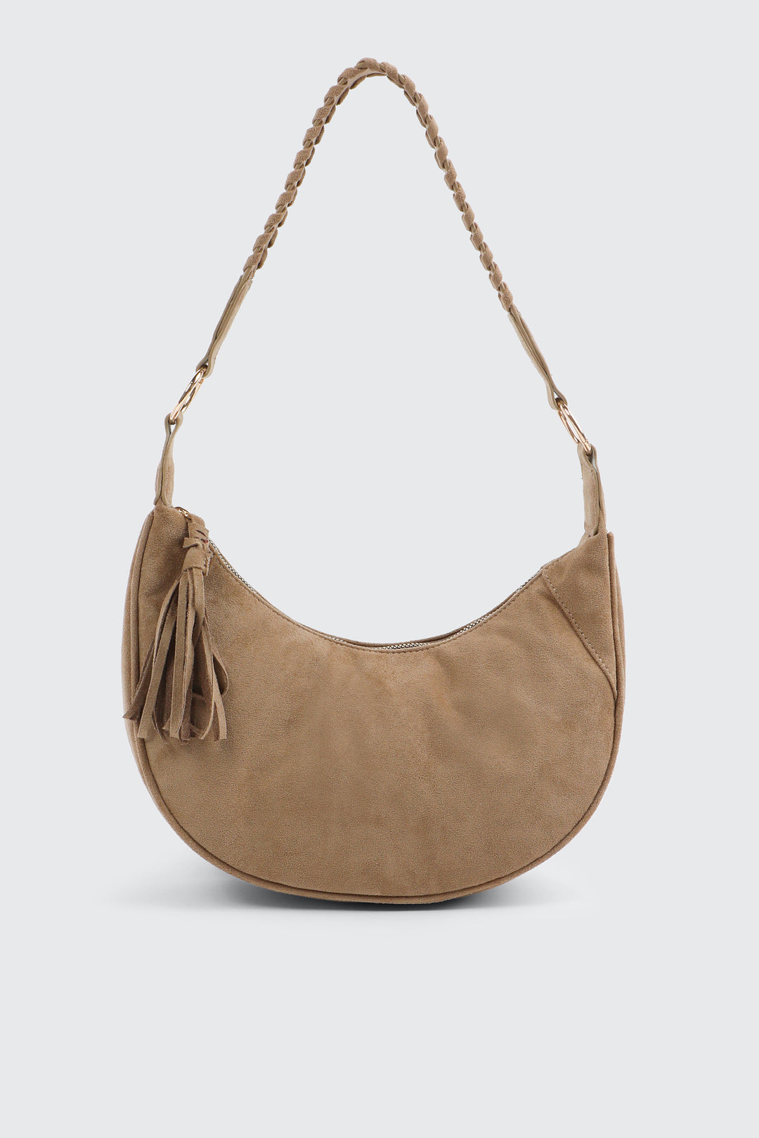 Faux Suede Shoulder Bag
