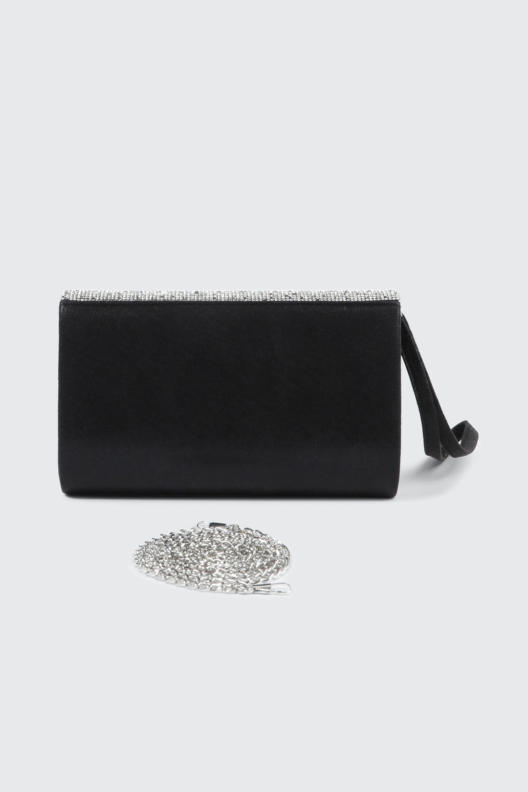 Rhinestone Flap Clutch