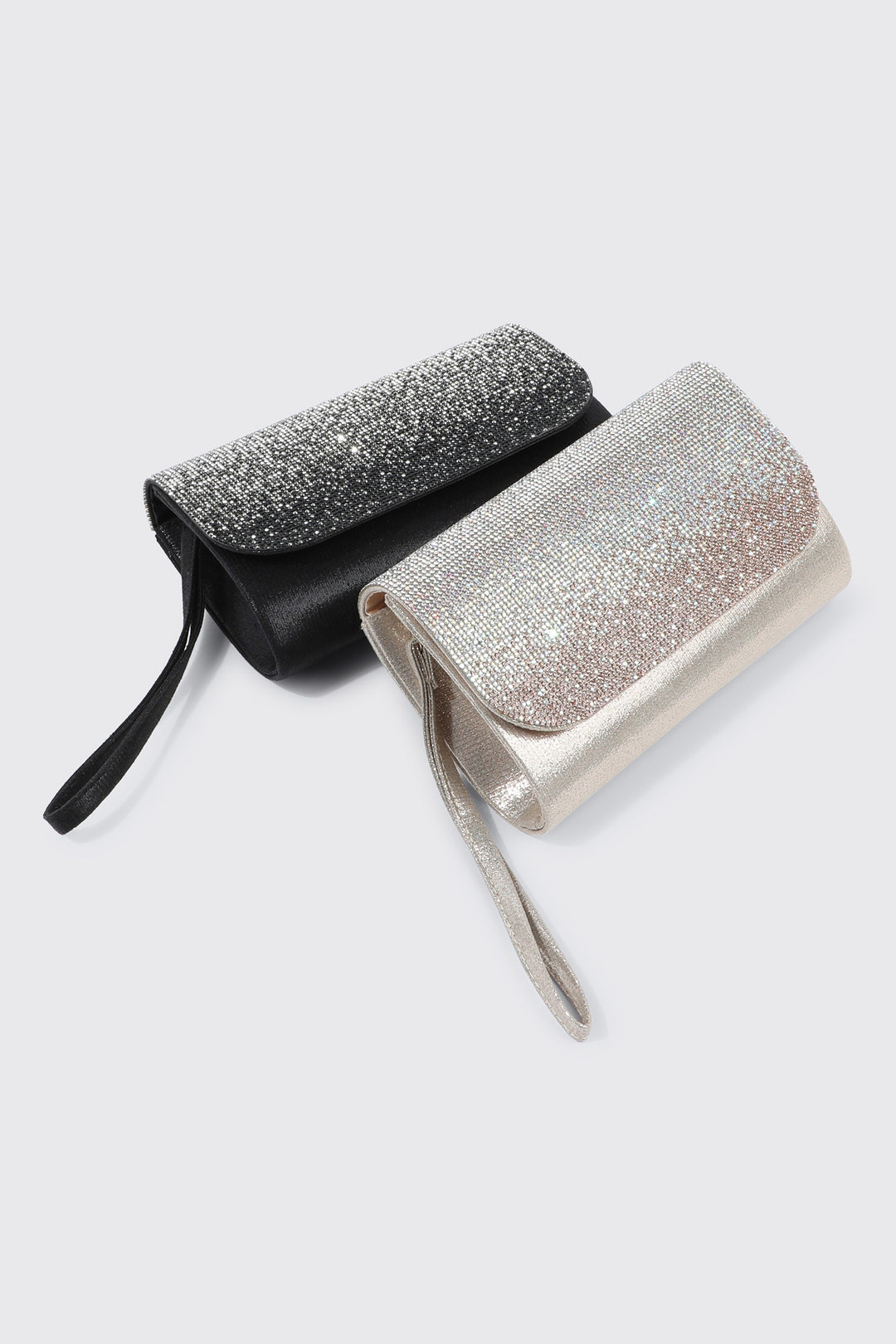 Rhinestone Flap Clutch