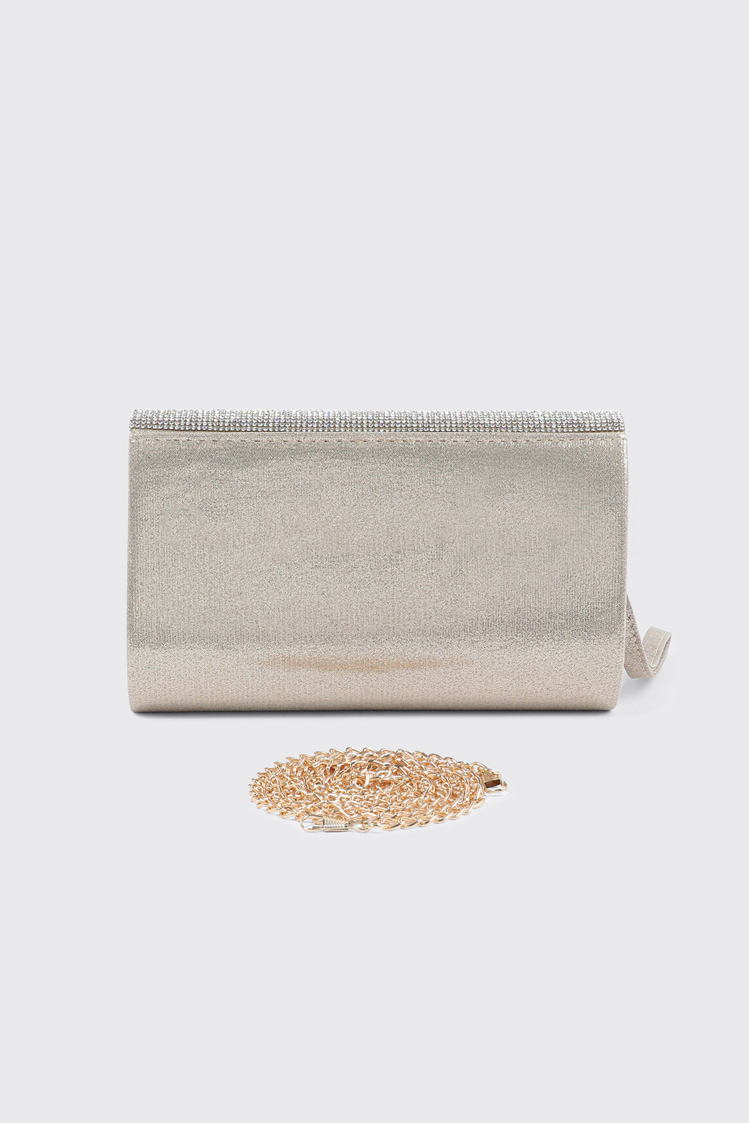 Rhinestone Flap Clutch