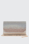 Pochette à rabat ornée de strass