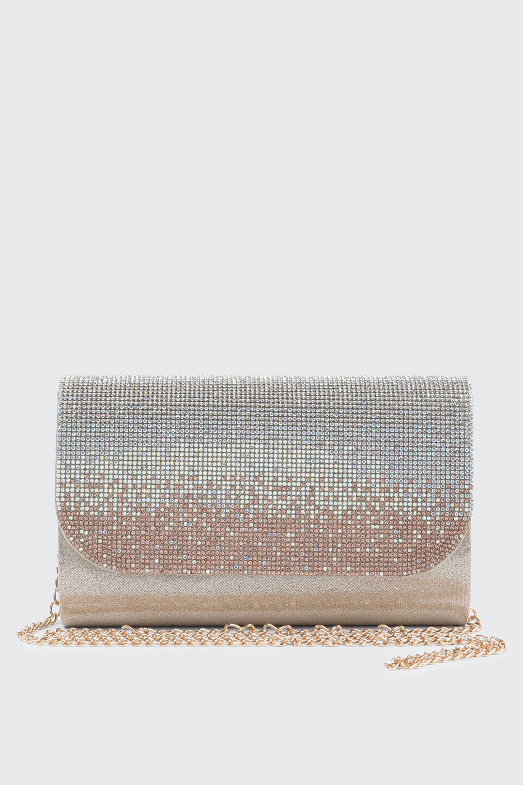 Rhinestone Flap Clutch