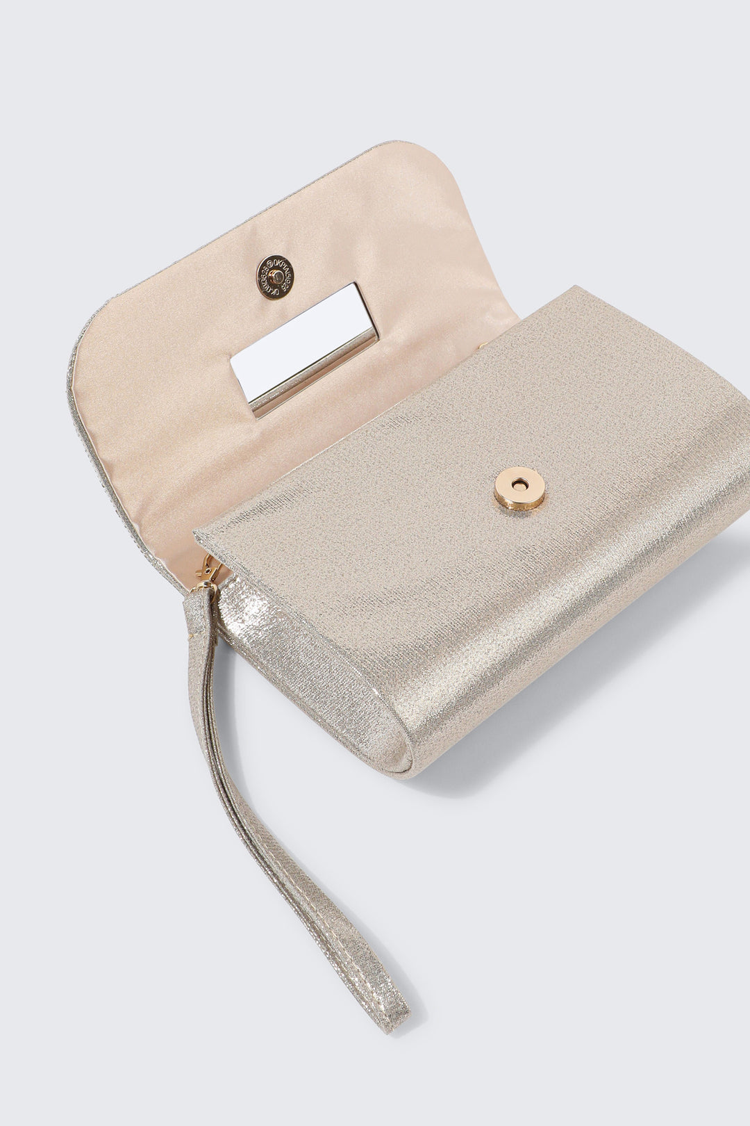 Rhinestone Flap Clutch