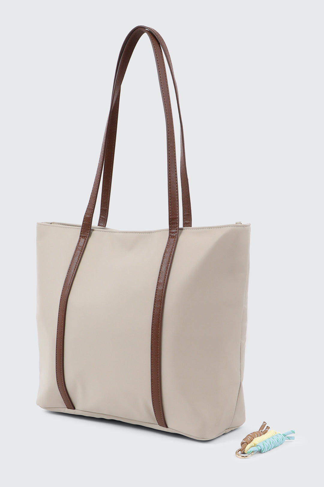 Nylon Tote Bag with Charms