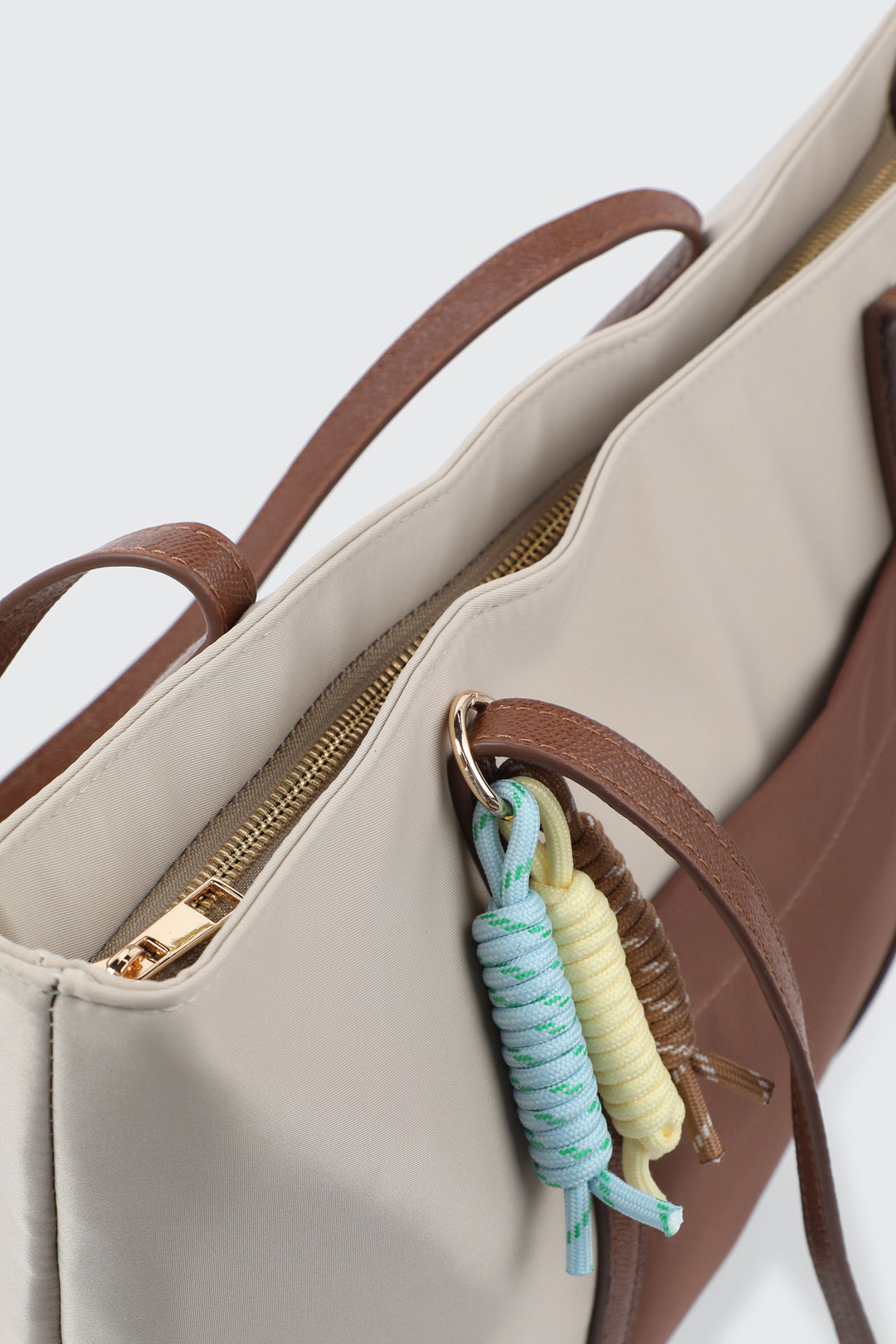 Nylon Tote Bag with Charms