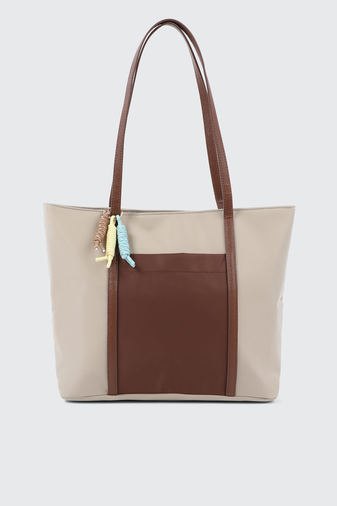 Nylon Tote Bag with Charms