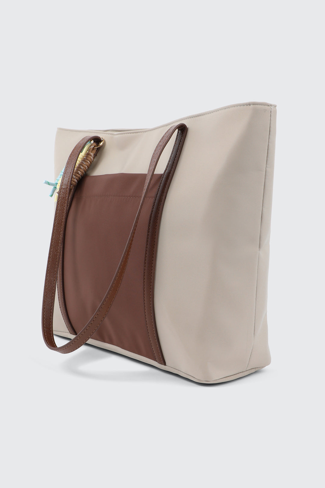 Nylon Tote Bag with Charms